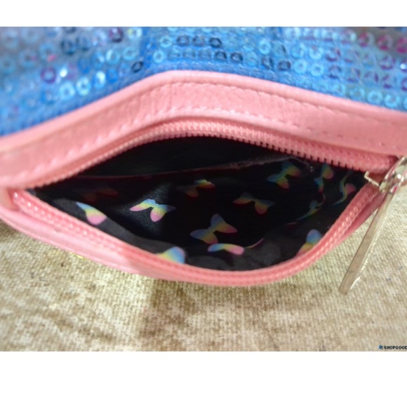 Disney Parks Loungefly Mini Wristlet Bag with Rainbow Sequins - Picture 5 of 6